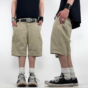 Vintage y2k dickies grunge baggy wide leg faded cream archive shorts